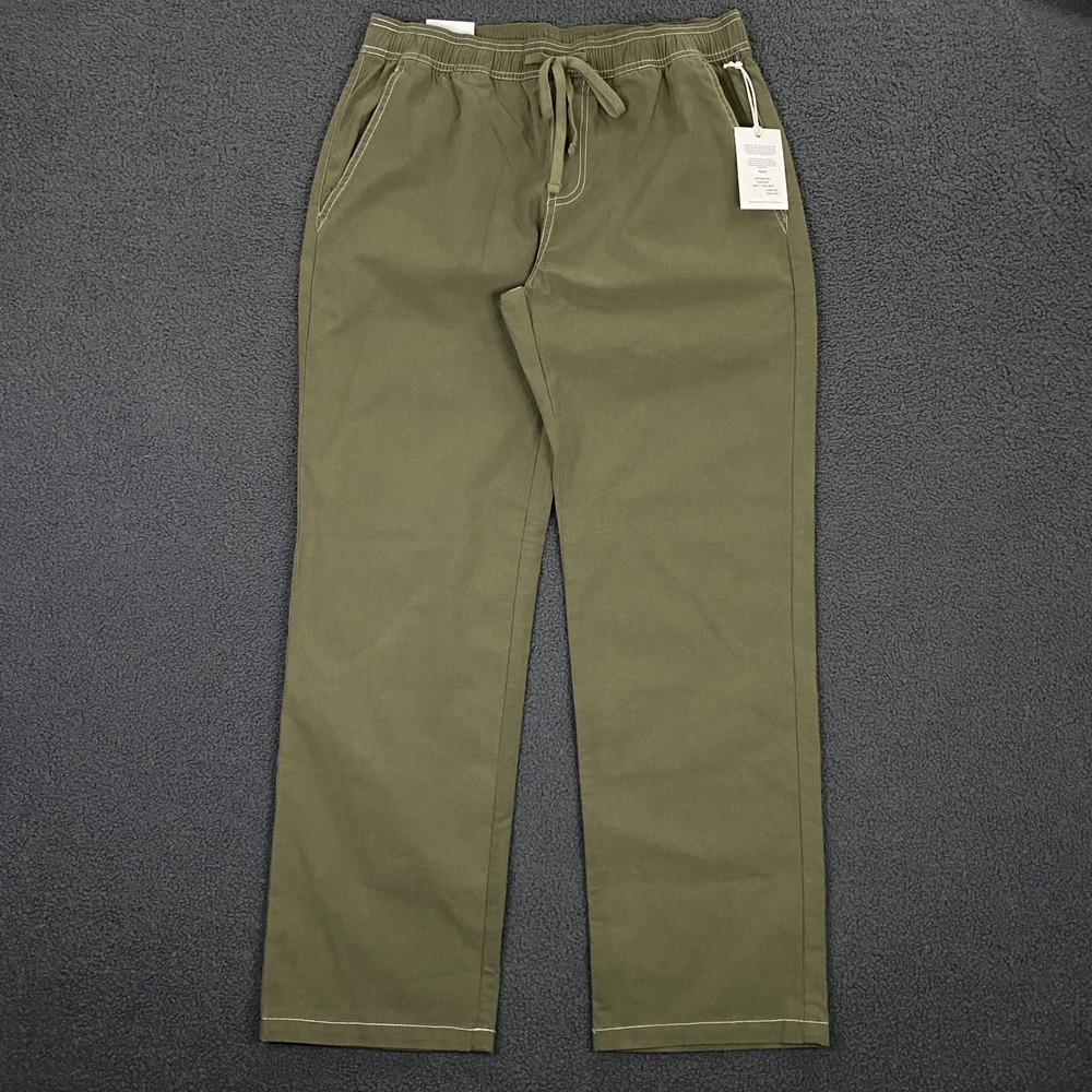 Katin Surfside Pant Mens Medium Olive Drab Green Elastic Waist Drawstring Surf